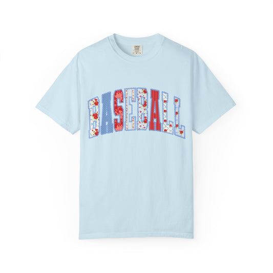 Baseball Floral Graphic T-Shirt