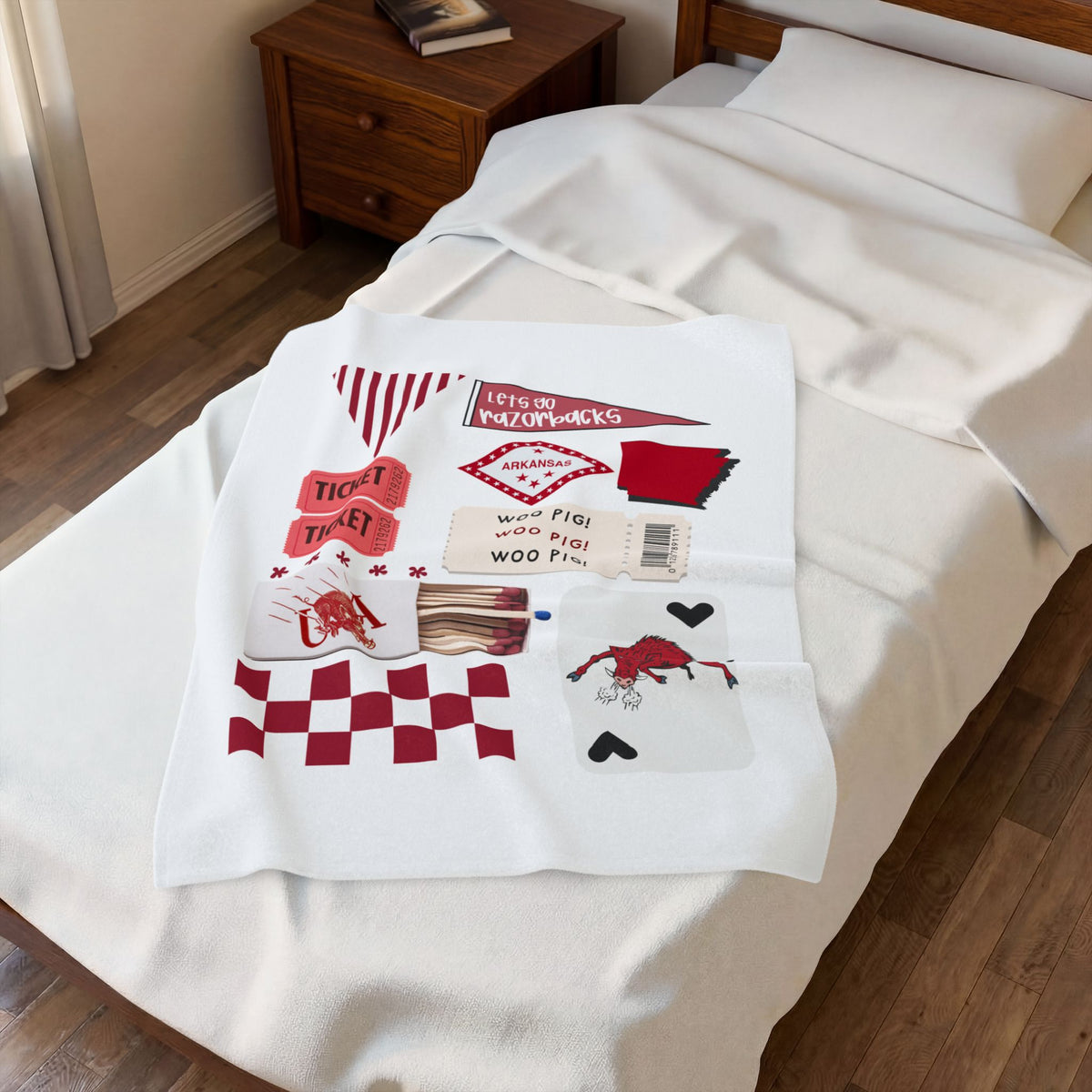 Arkansas Razorbacks Collage Velveteen Plush Blanket – Woo Pig Sooie Game Day Throw