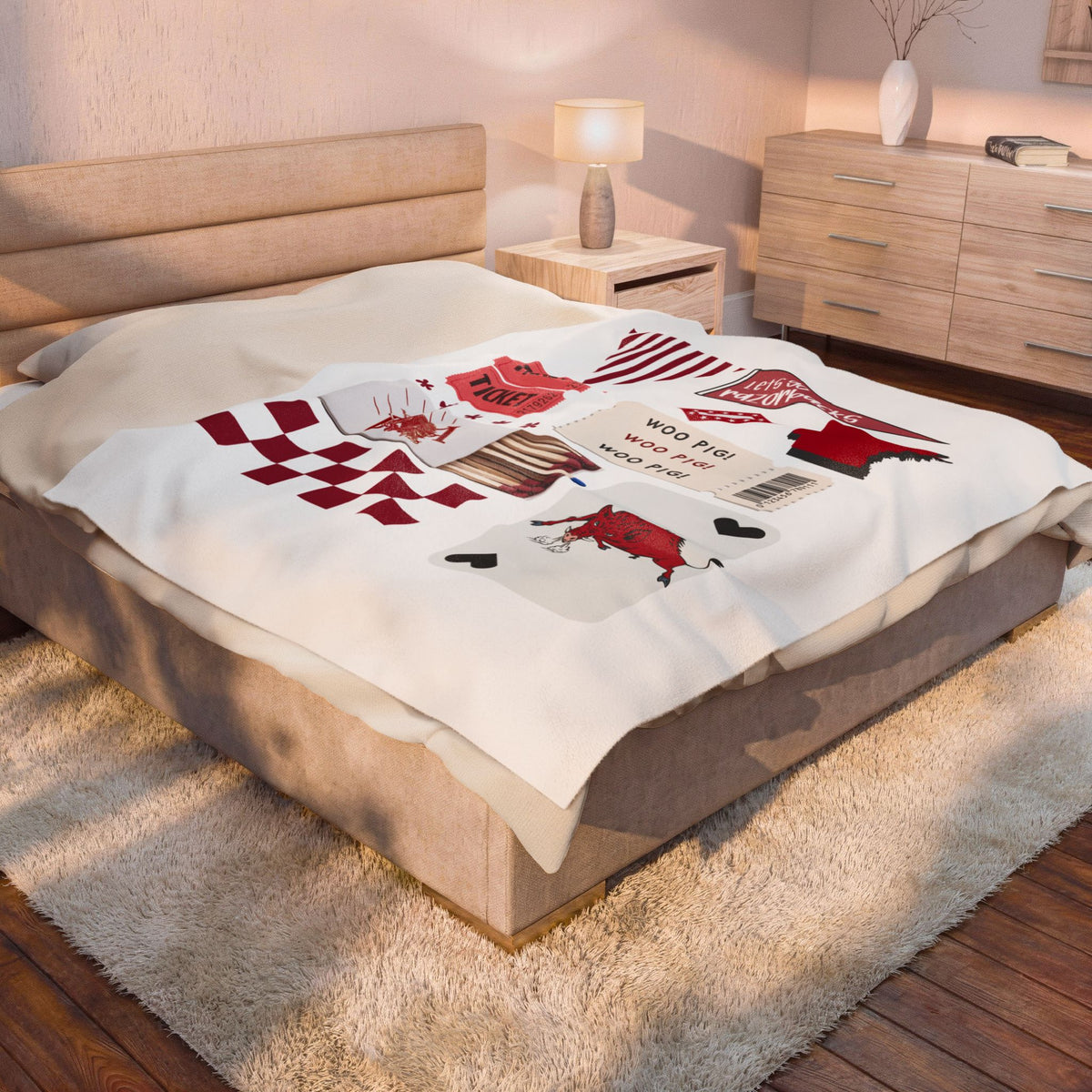 Arkansas Razorbacks Collage Velveteen Plush Blanket – Woo Pig Sooie Game Day Throw