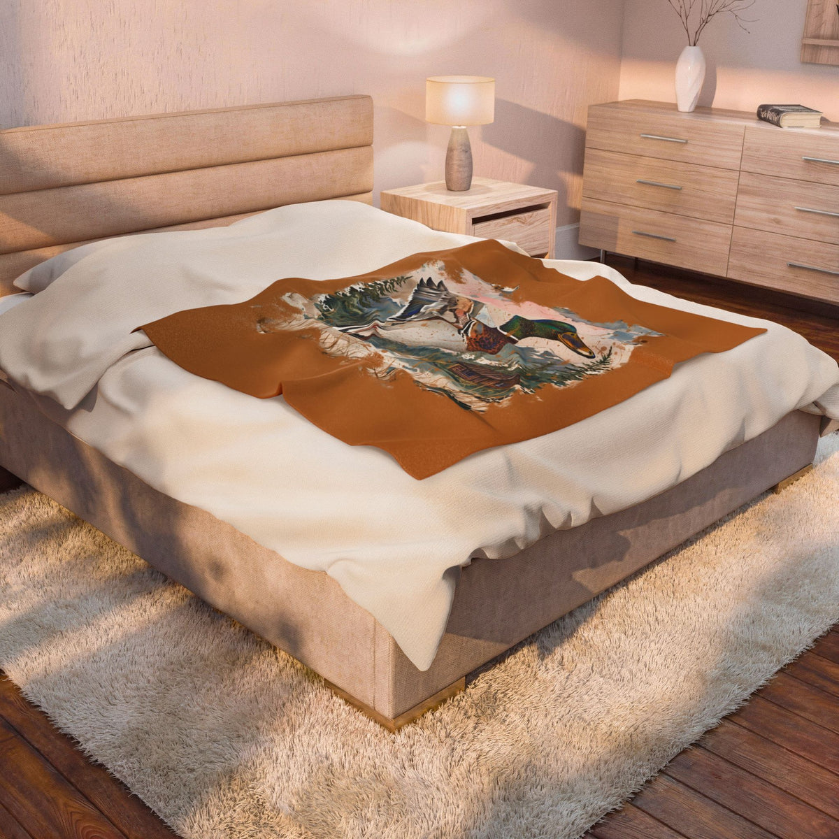 Mallard Duck Velveteen Plush Blanket