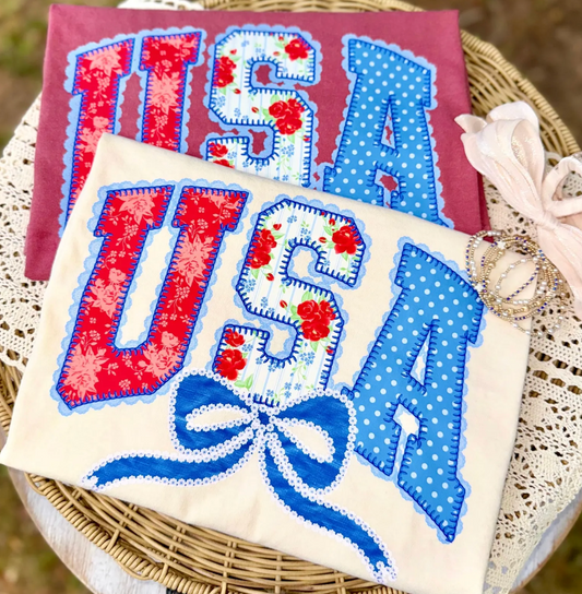 USA Lace Graphic Tee