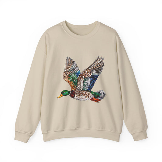 Sequin Mallard Duck Crewneck Sweatshirt